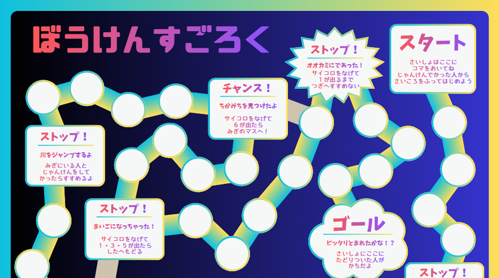 色をグラデーションにする
