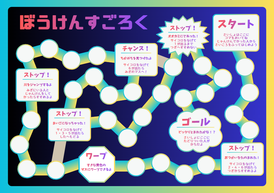 色をグラデーションに設定できた状態