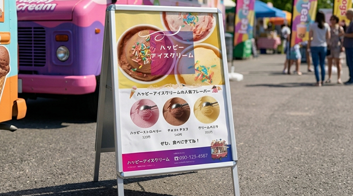 本格的なお店のチラシ
