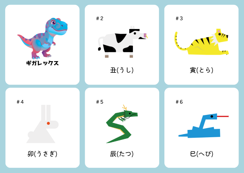 キャラクターを入れかえたカード