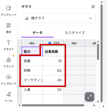 書きかえ前のマス目