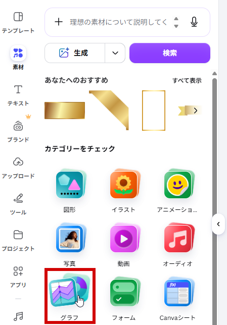 グラフをクリック