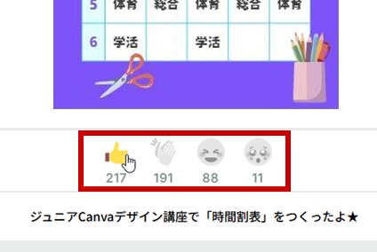作品へのリアクション