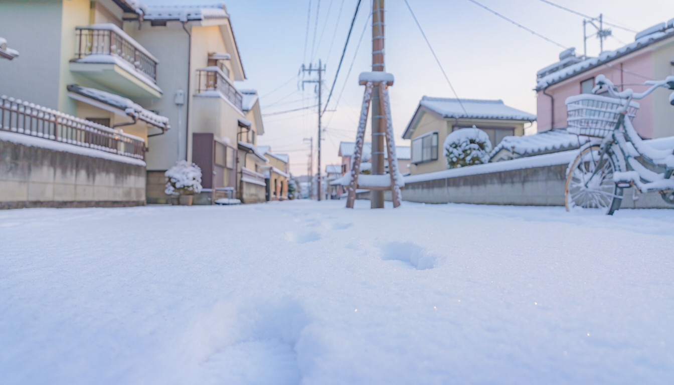 雪がふった