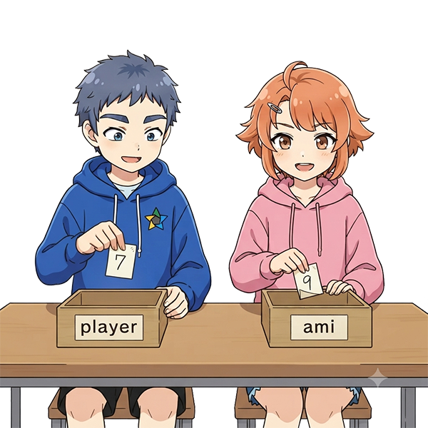 亜美が変数のすごさを得意げに説明、育人が驚く
